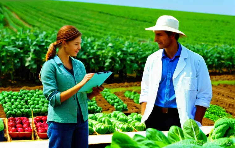농업기술 자격증 취득 팁 총정리 - **A skilled drone operator managing a modern smart farm.** This image shows a diverse, fully clothed...