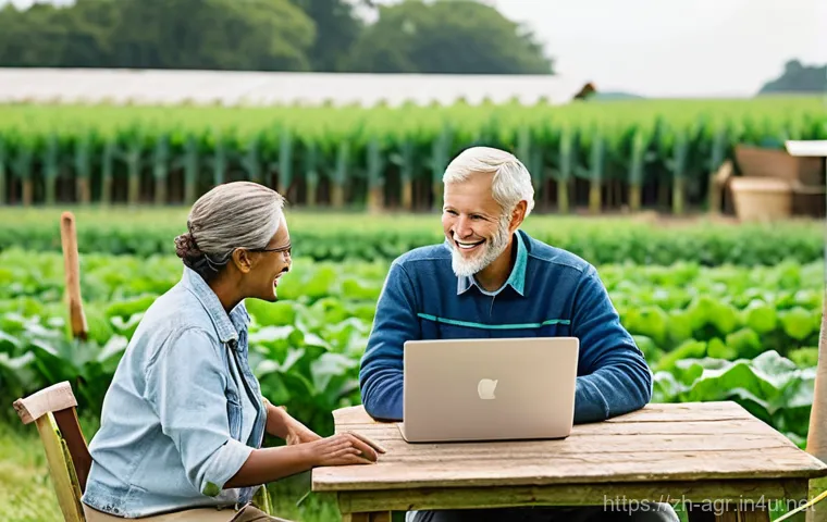 농업기술 자격증 학습 앱 추천 - **Prompt 2: "Smart Guidance for Modern Farming"**
    A female farmer, in her late 30s, with a thoug...