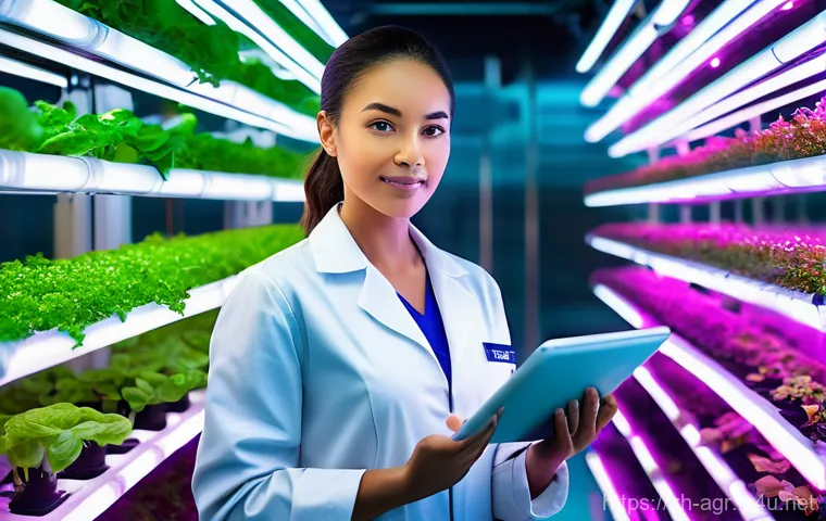 농업기술 자격증으로 해외 취업 준비 - **Prompt 1: Urban Vertical Farm Manager**
    "A confident female agricultural expert, in her early ...