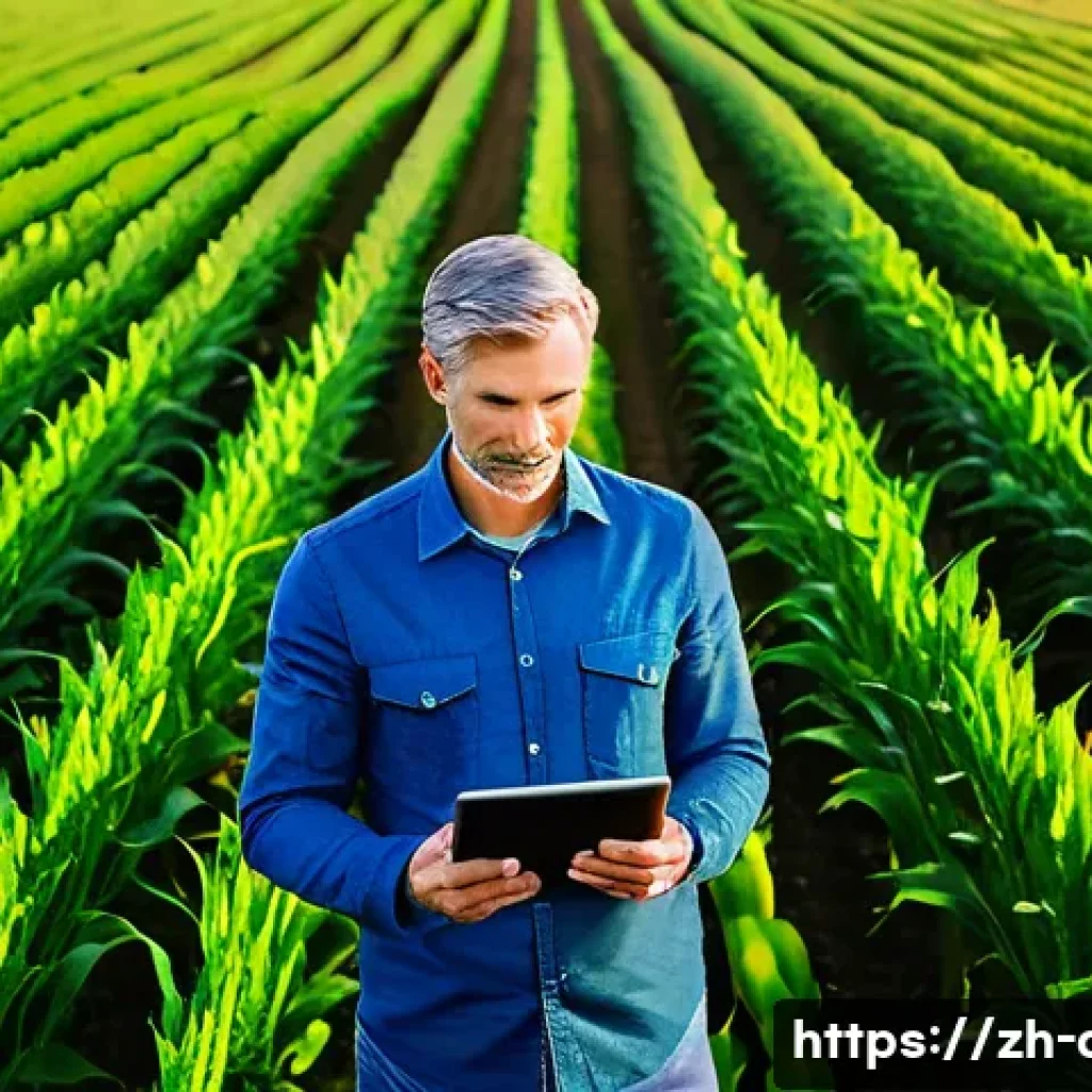 농업기술 직무 일상 공유 - **Prompt 1: Sky Eye Guardian and Precision Farming**
"A wide, cinematic shot of a modern, intell...